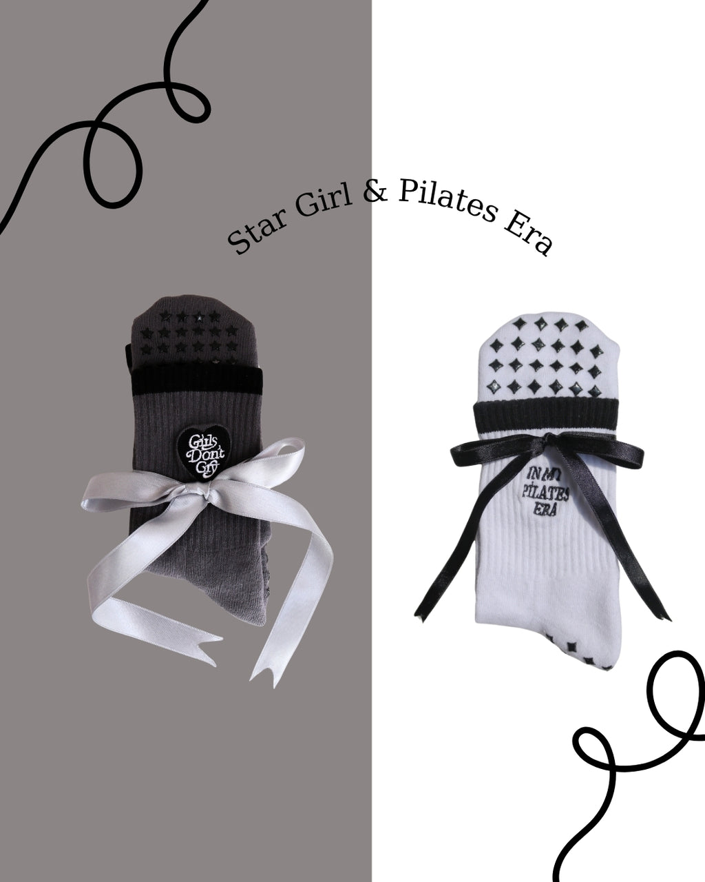 Star Girl & Pilates Era Kaydırmaz Pilates Yoga Çorabı Seti