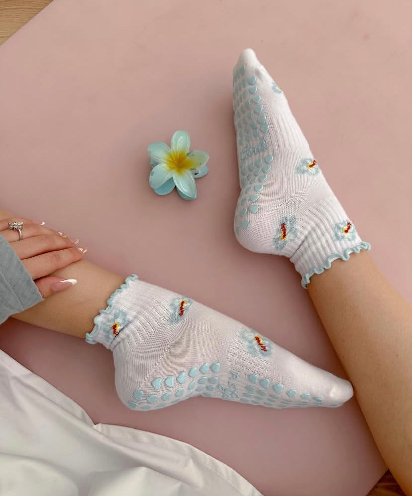 Hibiscus Paradise Kaydırmaz Pilates Yoga Çorabı