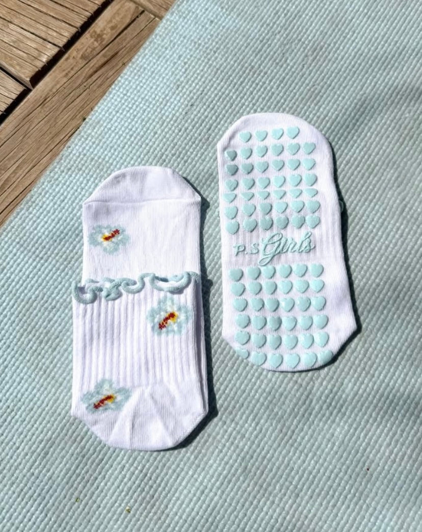 Hibiscus Paradise Kaydırmaz Pilates Yoga Çorabı