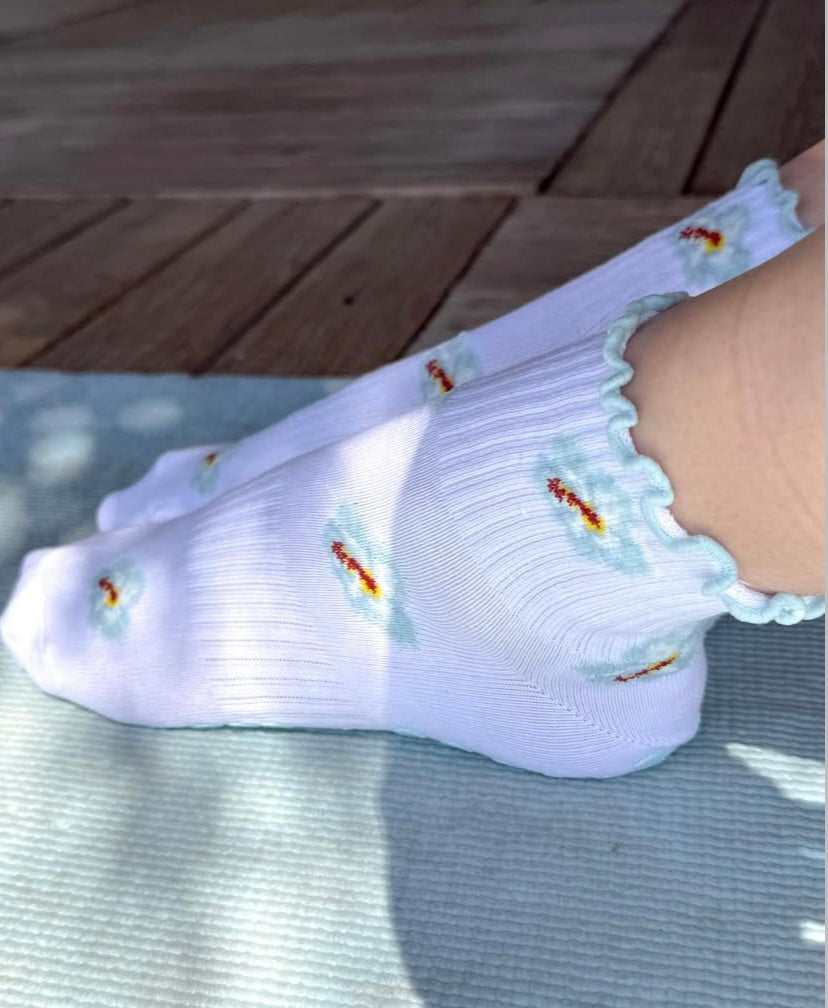 Hibiscus Paradise Kaydırmaz Pilates Yoga Çorabı