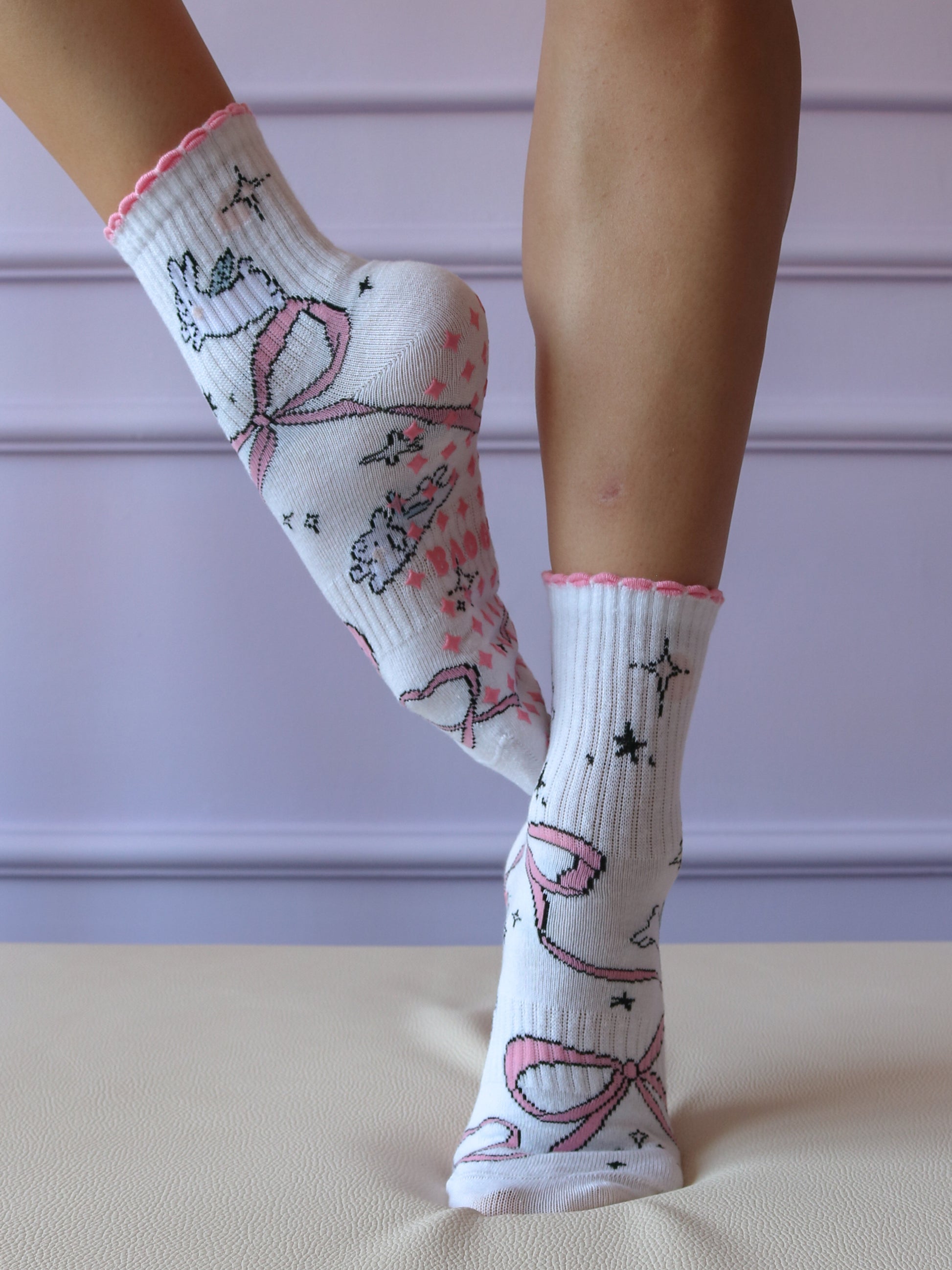 Cute Rabbit Kaydırmaz Pilates Yoga Çorabı