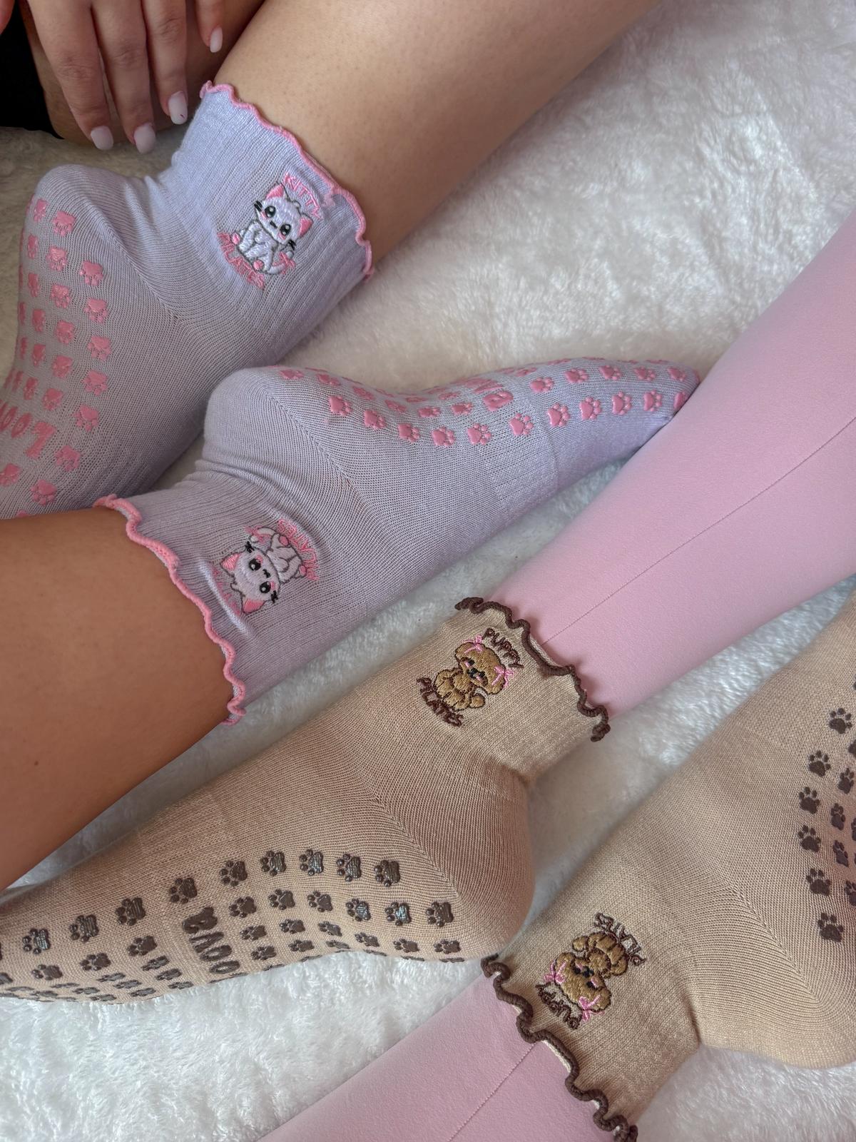 Kitty Pilates Kaydırmaz Pilates Yoga Çorabı