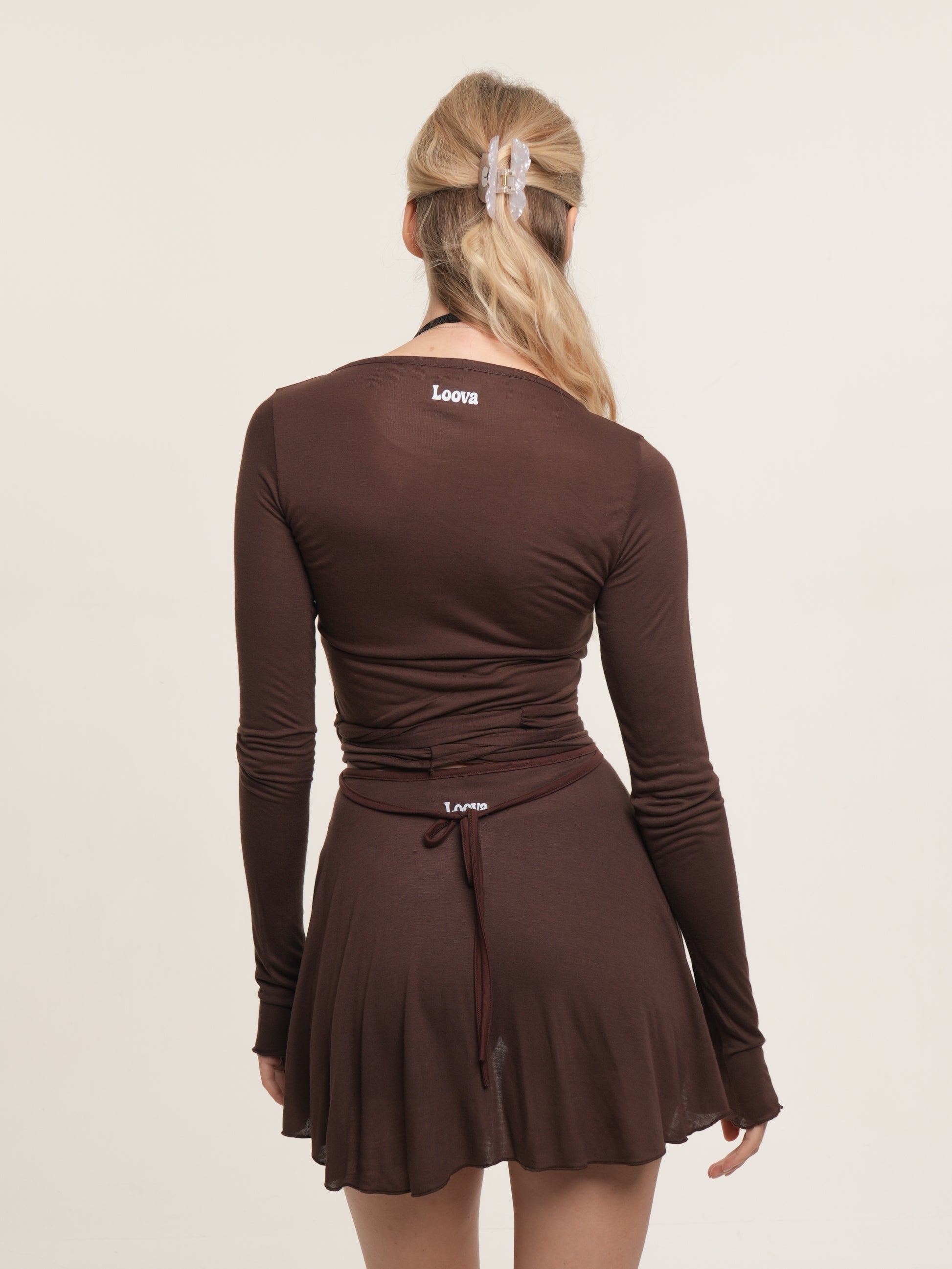 Cappuccino Glow Ballet Wrap Top