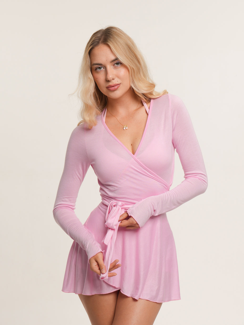 Bubblegum Ballet Wrap Top