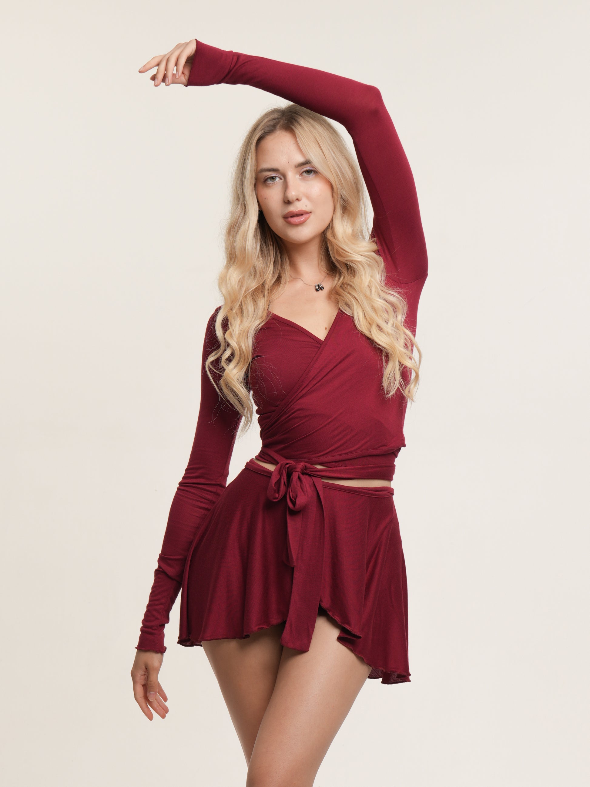 Sangria Ballet Wrap Top