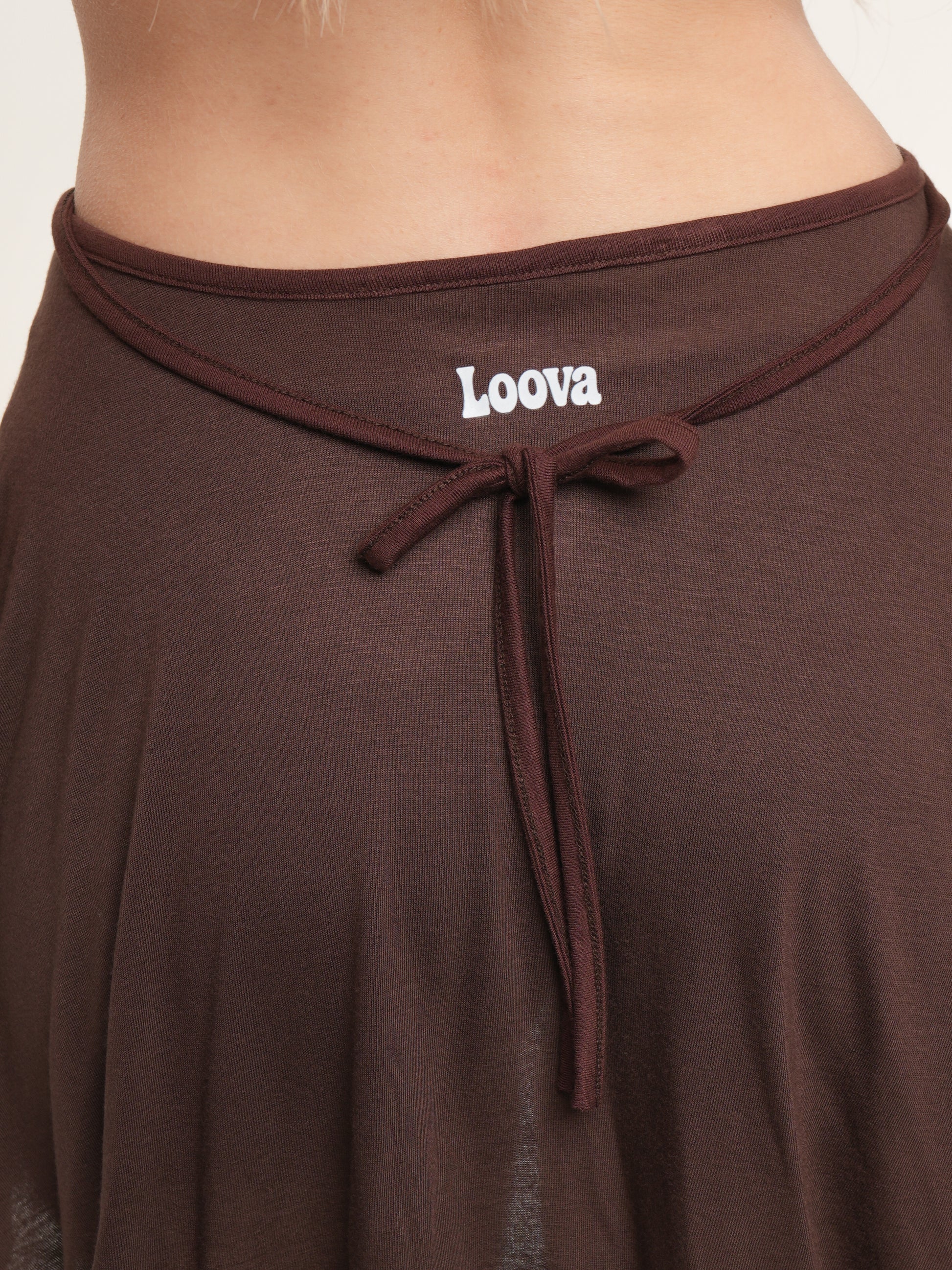 Cappuccino Glow Wrap Skirt With Ties